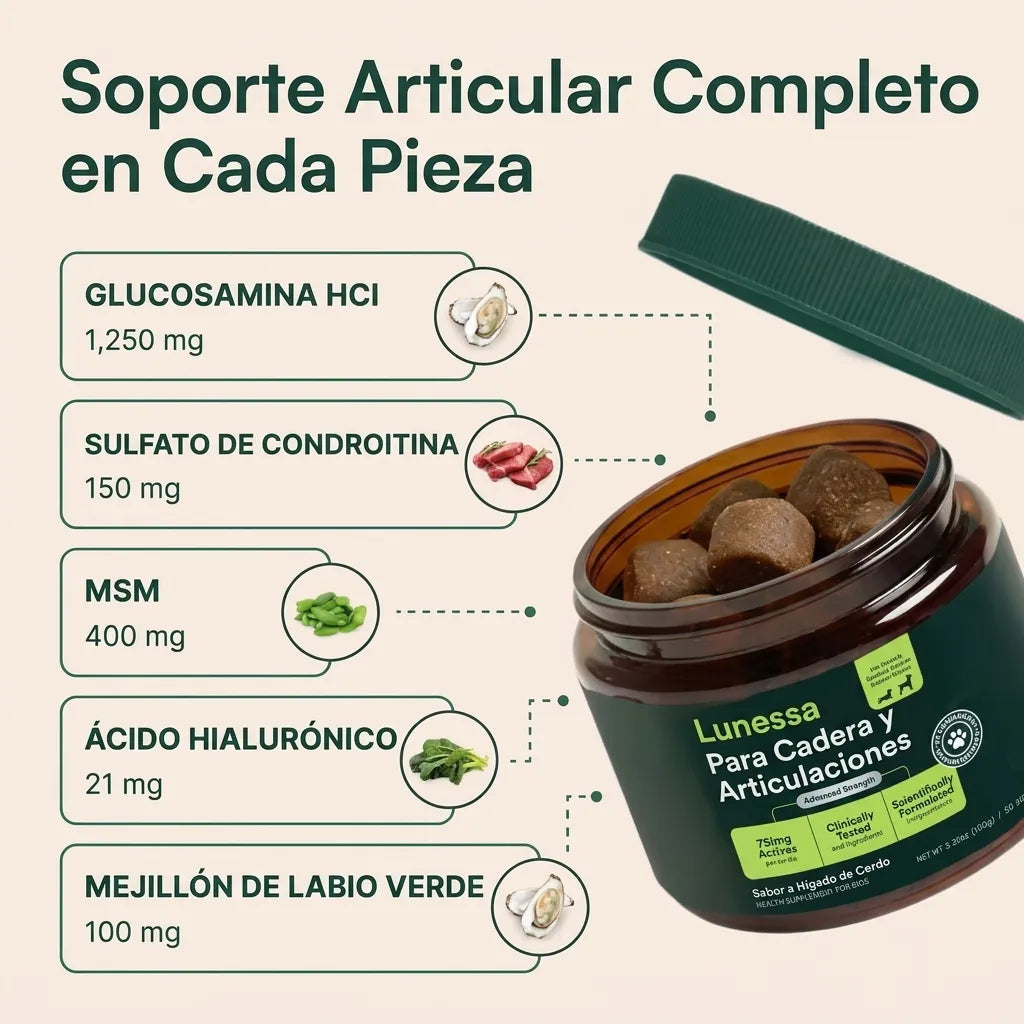 Lunessa — Masticables para Cadera y Articulaciones